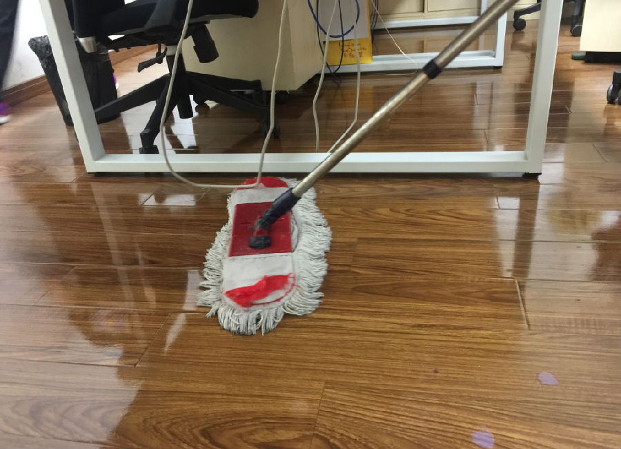 海淀区木地板保洁案例